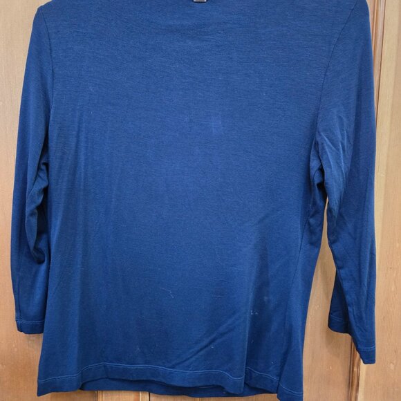 St. John Spa Women's Blouse Navy Blue Size M - Picture 2 of 3